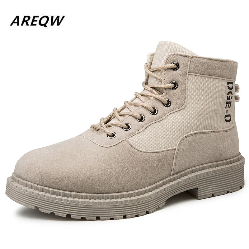 

2019 Spring and Autumn New High-top Martin Shoes Wild Fashion Men's Casual Shoes Trend Wear-resistant Sports Shoes