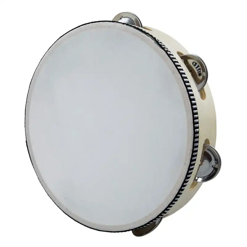 tambourine drum, 8 inch musical tambourine hand drum round