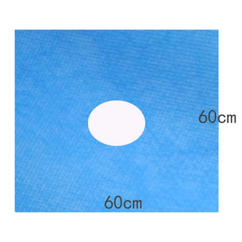 40pc/Bag Disposable Surgical Drapes Surgical Sheet Blue Surgical Towel Non-woven Sterile Hole Sheet 600*600mm