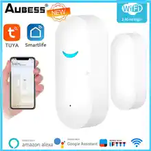 

Tuya WiFi Door Sensor Smart Door Open/Closed Detectors Tuya Smart Life APP Control Wifi Window Sensor Work For Alexa Google Home