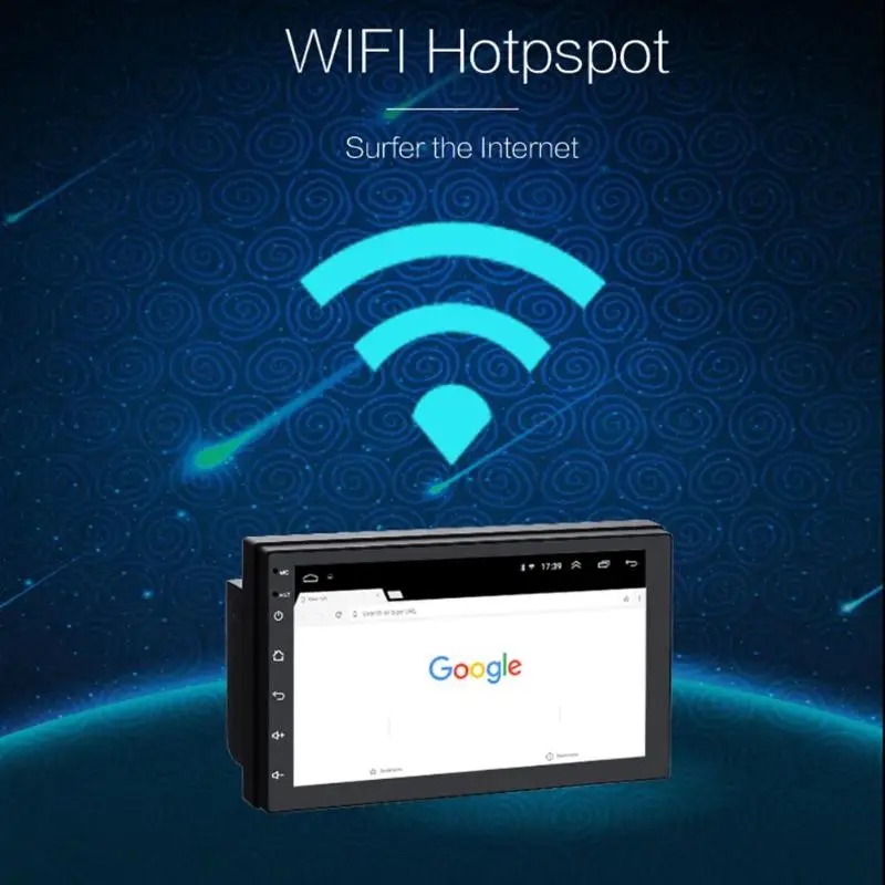 7168 2 DIN 7 дюймов Android 8,1 автомобильный стерео gps BT4.0 FM радио MP5 плеер Многофункциональный высокой четкости поддержка реверсивного изображения