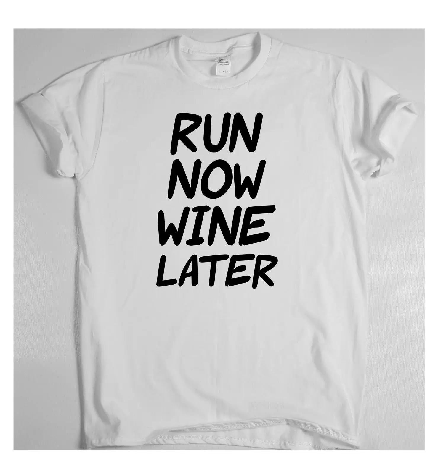 Run Now Wine LETTER-забавная футболка для бега Женская Мужская юмористичная Топ