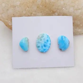 

3Pcs Natural larimar Gemstone Cabochons , 20x15x5mm,14x9x5mm 6g