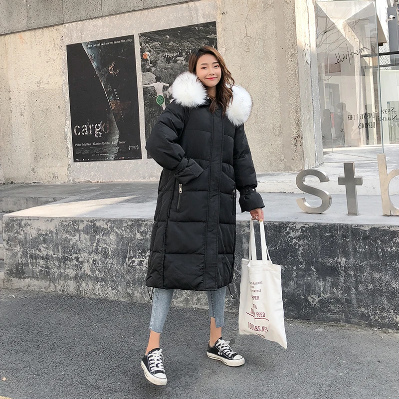 

Down Parka Casual Outwear Autumn Winter Hooded Coat Winter Jacket Women Fur Coats Women's medium-long Winter Jackets