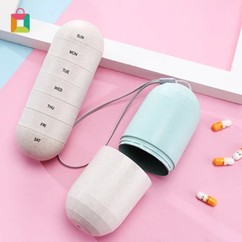 

1Pc 7 Day Pill Box Pill Travel Box Portable 1 Week Pill Dispenser Organiser Storage Case Cozy