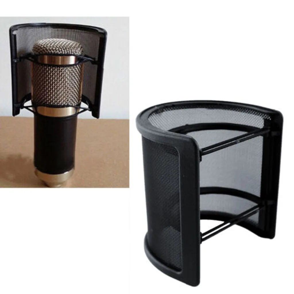 3-Layer Microphone  Filter, Nylon Mesh Foam Layer Mic Cover, Handheld Microphone Windscreen Studio Shield Cover