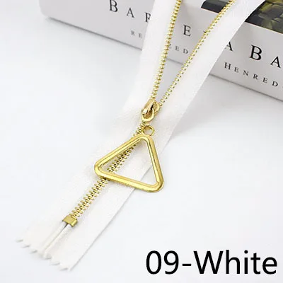 09-White Meetee 5/10 шт. 20 Вт, 30 см 3# металлическая молния с закрытым концом Автоматическая блокировка язычок молнии голова Декор DIY сумка кошелек швейной по индивидуальному заказу аксессуар - Цвет: 09-White