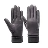 Men Winter Touch Screen Gloves Men Plus Velvet Thicken Driving Warm Gloves Suede leather Non-slip Ski Riding Sports Gloves H77 ► Photo 3/6
