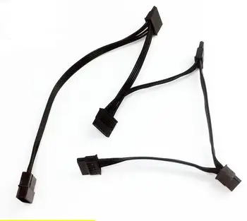 

50pcs/lot 4Pin 18AWG Wire For Hard Drive IDE Molex to 5-Port 15Pin SATA Power Cable Cord Lead HDD SSD PC Server DIY HOT