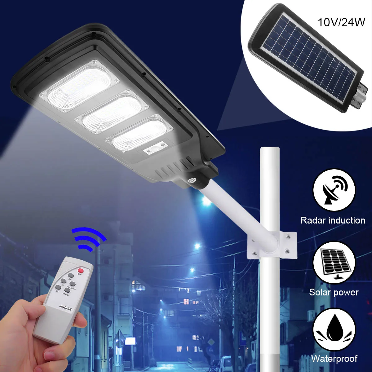 

120W LED Solar Street Light 120 LED Super Bright Motion Sensor Light Wall Lamp Outdoor with Remote Control Waterproof IP65