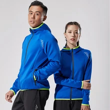 Мужская и женская спортивная куртка, Женская толстовка с капюшоном для спортзала, футбола, тренировок, тренировок, с длинным рукавом, брендовые толстовки для бега, пальто на молнии