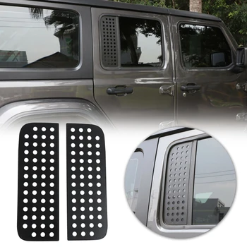 

Car Window Glass Decals Strip Trim Aluminum Black 2PCS Accessory Parts