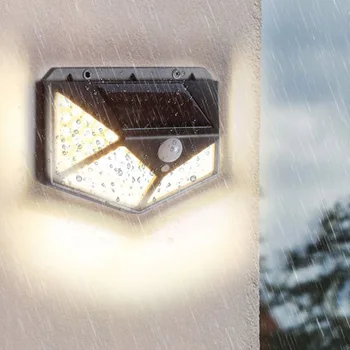 

76/100/114 LED Solar Light Outdoor Solar Lamp Powered Sunlight Waterproof PIR Motion Sensor Street Light for Garden Decoration