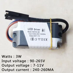Universal LED Power Supply Unit - 300mA 3W to 50W Lighting Transformer, AC85 - 265V (3W)