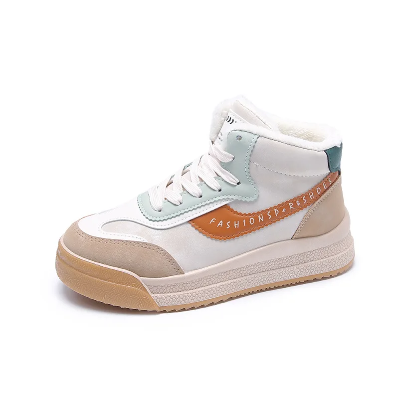 Zapatillas de deporte planas para mujer, zapatos de plataforma marrones con  cordones, de ante gris, cálidos, invierno, 2021|Zapatos vulcanizados de  mujer| - AliExpress