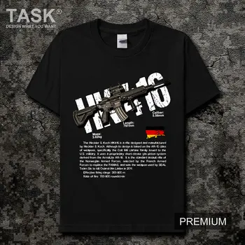 

German HK416 Assault Rifle Printed Men's T-Shirt CSGO Arsenal Fans Summer Cotton Short Sleeve O-Neck Unisex T Shirt New S-3XL