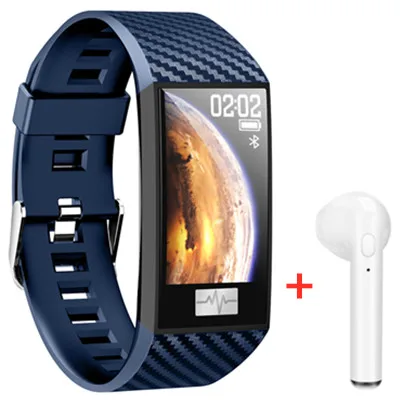 GOLDENSPIKE DT58 KSS701 Смарт-часы фитнес-браслет MiBand Band 3 большой сенсорный экран oled-сообщение частота сердечных сокращений смарт-браслет - Цвет: blue add headset