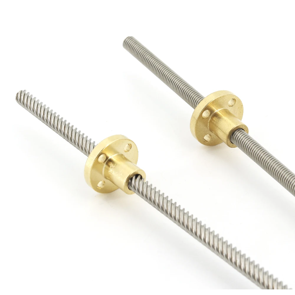 T6 nut trapezoidal screw brass copper lead 1mm 2mm 4mm 6mm 12mm 1pcs