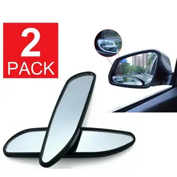 

Newly 2Pcs Car Blind Spot Mirror 360 Degree Adjustable Wide Angle Convex Rear View Mirror Car Parking Rearview Mirror round long