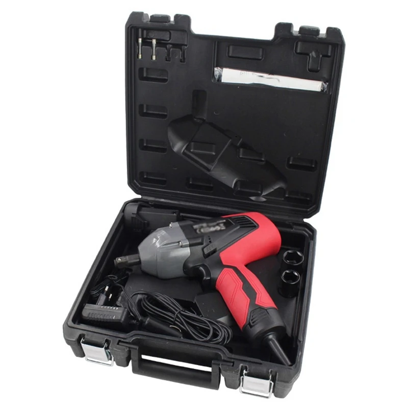 

12V 400Nm Electric Brushless Impact Wrench Rechargeable Socket Wrench Power Tool Wireless Batteryless and Accessories EU Plug