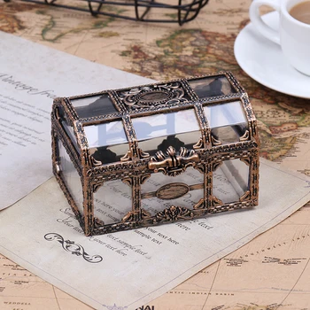 

Plastic Container Storage Box Transparent Pirate Anime For Pirate Crystal Gem Treasure Box Toy Figures