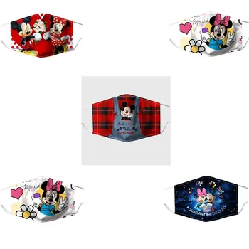 

Disney Cartoon Cute Mickey Minnie Printed Masks Unisex Adult Dust-proof Sunscreen Breathable Protective Polyester Face Cover