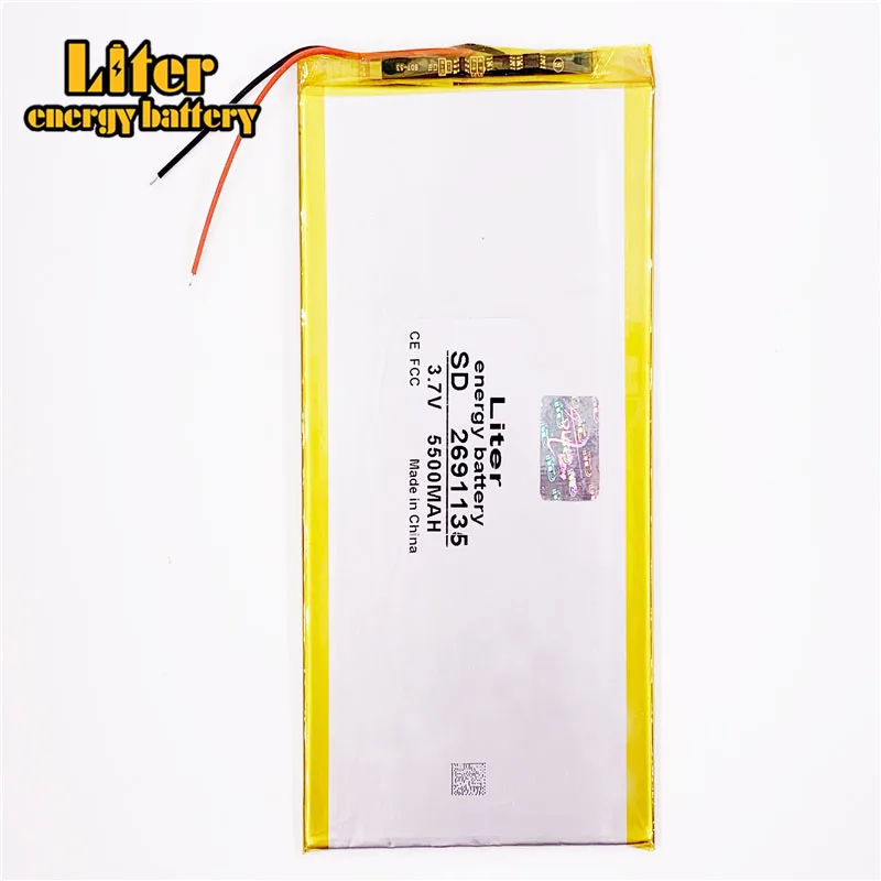 tablet polymer lithium battery 2691135 5500mah 3.7v high capacity of