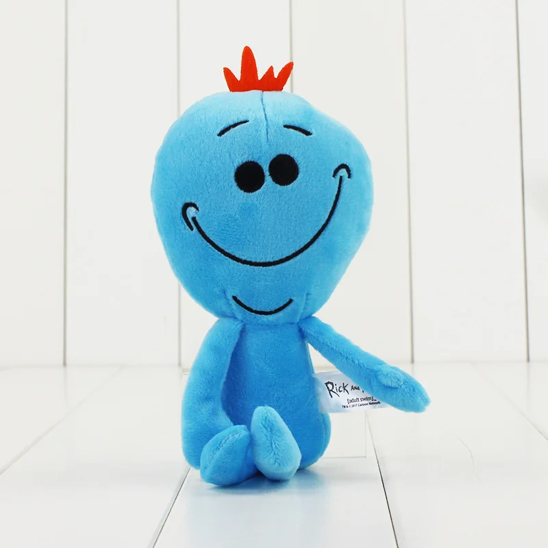 Q версия Рик и Морти плюшевые игрушки г-н Meeseeks Рик Санчес Мягкая кукла подарок на день рождения - Цвет: Smile