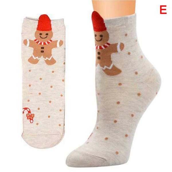 Christmas Socks for Women Autumn Winter Santa Claus Deer Patterns Warm Socks Women Sock KNG88
