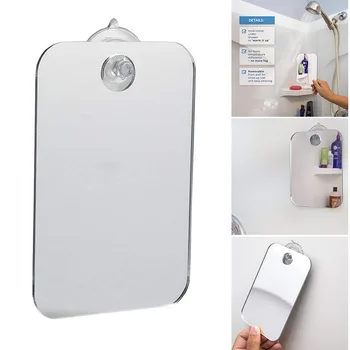 

Fogless Travel Mirror Unbreakable Portable Bathroom Shaving Makeup Mirror QP2