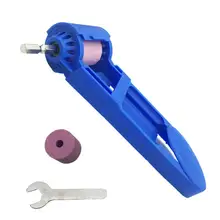 3PCS Drill Bit Sharpener Portable Drill Bit Sharpening Tool Corundum Grinding Wheel and Wrench for Grinding Iron Drills