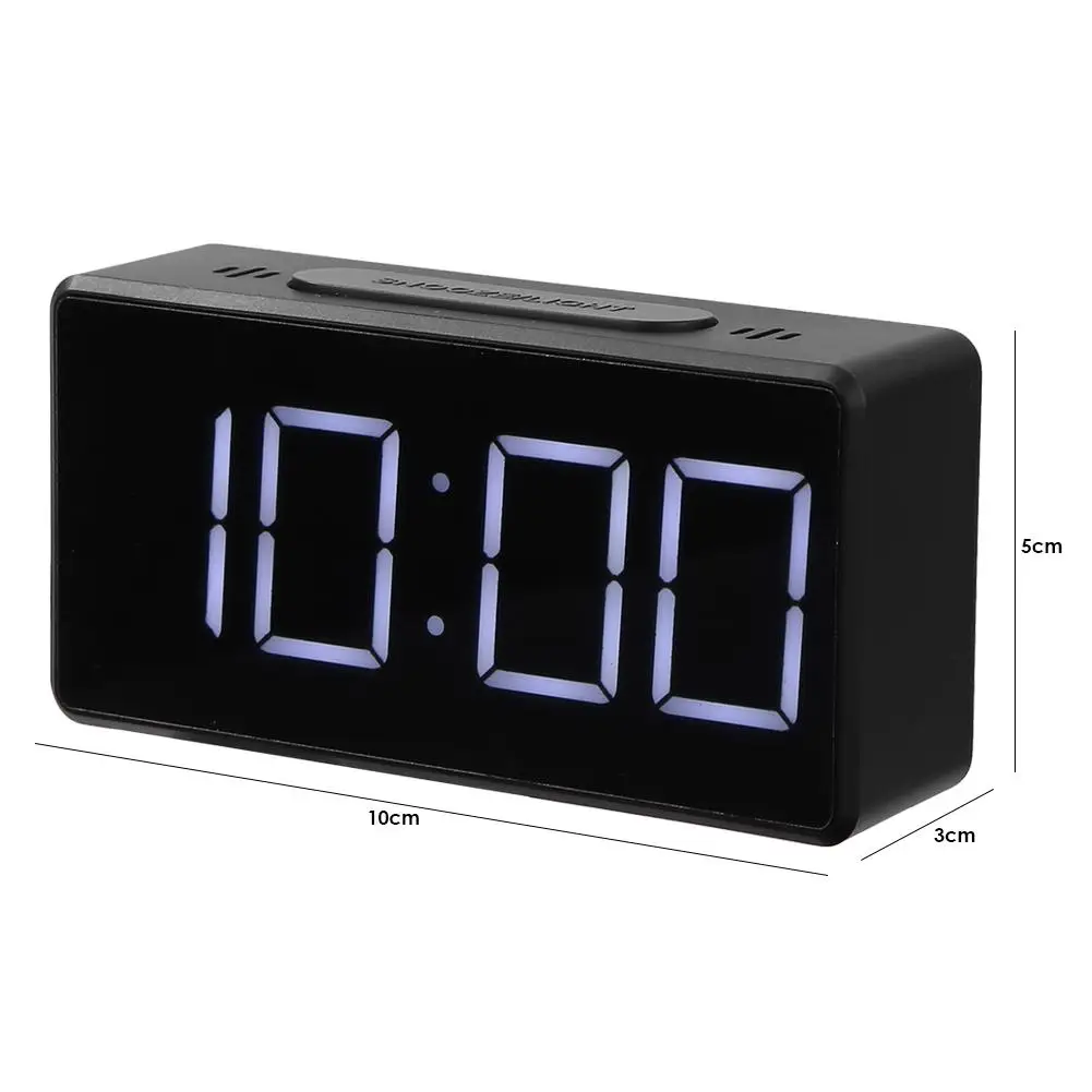 Led Mini Student Clock Usb Desktop Electronic Alarm Clock &deg;c-℉ Temperature Tester-white Light 2 Levels Of Brightness digital clock digital desk clock mini desk clock