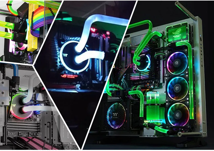 Головка водяного охлаждения процессора Thermaltake Тихоокеанский W4 Plus(16,8 миллионов цветов RGB огни/полная платформа/никелированная антикоррозионная