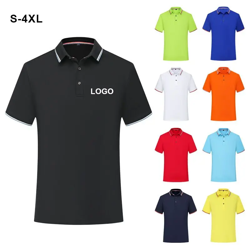 Классическая рубашка поло на заказ логотип вышивки для печати рубашка сплошной цвет Мужская одежда группа компаний команда рубашка Рабочая форма S-4XL