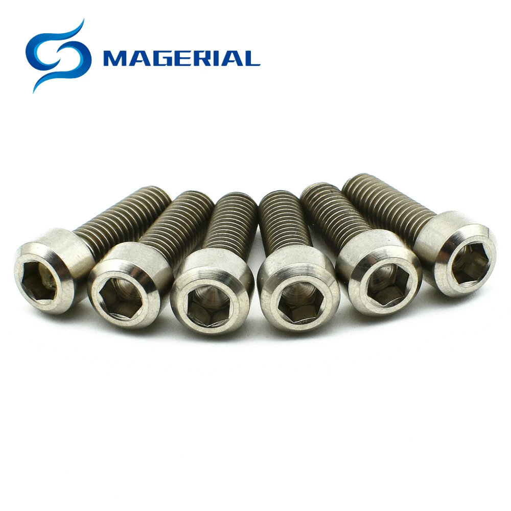 Титановый болт M5x16mm, переключатель большого пальца Ti, несколько золотых головок, Шестигранная головка, Ti винты, Ti крепежные детали Tc4, 6 шт