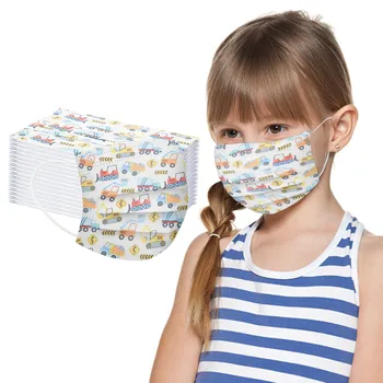

50/100 Pcs Kids Child Disposable Cartoon 12 Patterns Mouth Mask 3 Layer Breathable Children's Mask Face Earloop Mask Mascarillas
