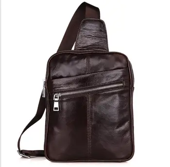 

YILUNXI 2020 New style male chest bag men's genuine leather crossbody bags durable charming men bag casual fashion boy bags