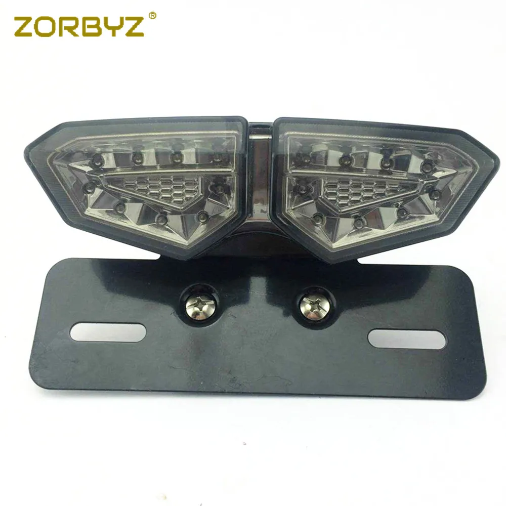ZORBYZ Мотоцикл Хвост поворотник тормозной номерной знак интегрированный светильник для Bobber Кафе Racer ATV