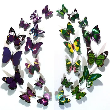 

Model Butterfly CHILDREN'S Room Decorations 12 of 3D Model Plastic Butterfly Wall Stickers Japanese Korean Fresh-Faux