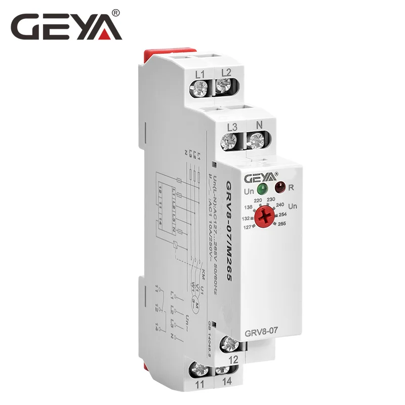 

GEYA GRV8-07 Power Protection Relay 3 Phase Voltage Monitor Phase Sequence Control Relays