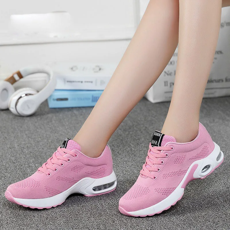 1727-2 pink HoYeeLin для девушек-студенток от Для женщин Обувь для танцев из мягкой сетчатой ткани Танцы кроссовки Танцы Фитнес тренировочная обувь красного цвета - Цвет: 1727-2 pink