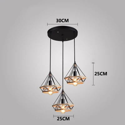 K Disc plate style Черный ретро-железо промышленной эры 3 подвеска в форме головы огни E27 Светодиодный может разработать собственные лампы для кухни гостиной спальни коридор, Ресторан - Цвет корпуса: K Disc plate style