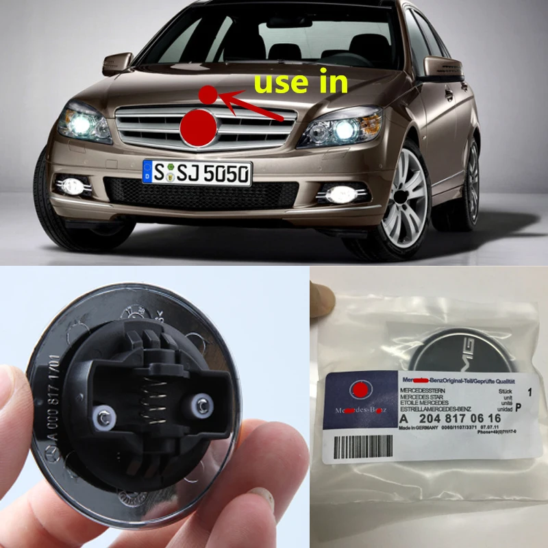 

1pcs/lot Dark Blue black Hood Emblem Badge For w212 w124 w140 w163 w202 w203 w204 w210 w211 57mm A2048170616 hight quality