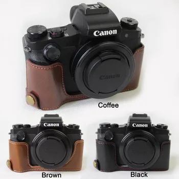 

Leather Camera Protect Half Case Grip for Canon Powershot G1X Mark III