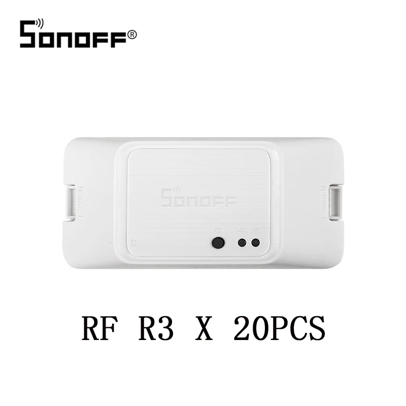 SONOFF RFR3 Smart RF управление RM 433 МГц переключатель Wi-Fi 100-240 В DIY приложение Ewelink Автоматизация работает с Alexa Google Home - Комплект: RF R3 20PCS