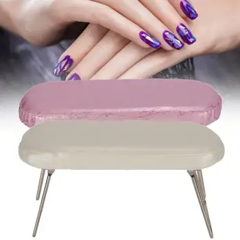

Manicure Hand Pillow Hand Holder Nail Art Hand Pillow PU Leather Manicure Arm Rest Cushion With Bracket Nails Design