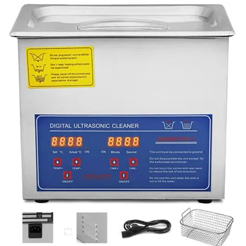 

Digital 3L Ultrasonic Cleaner Machine Stainless Steel Ultrasonic Cleaning Machine Heater Timer Jewelry Cleaning for Commercial
