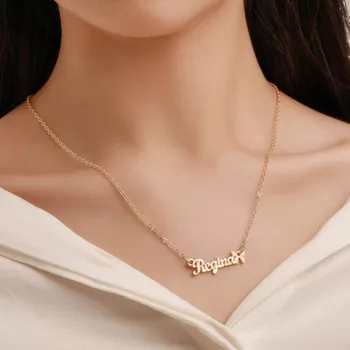 

Namenecklace Gold Letter Necklace egirl Women Friends Dainty Pendant Necklace Fashion Kpop Butterfly Jewelry