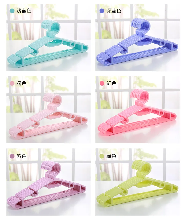 40cm 10 pcs/lot Plastic Wind-proof Clothes Hangers Coat Hangers for Kids Adult Non-slip Clothing Hanging