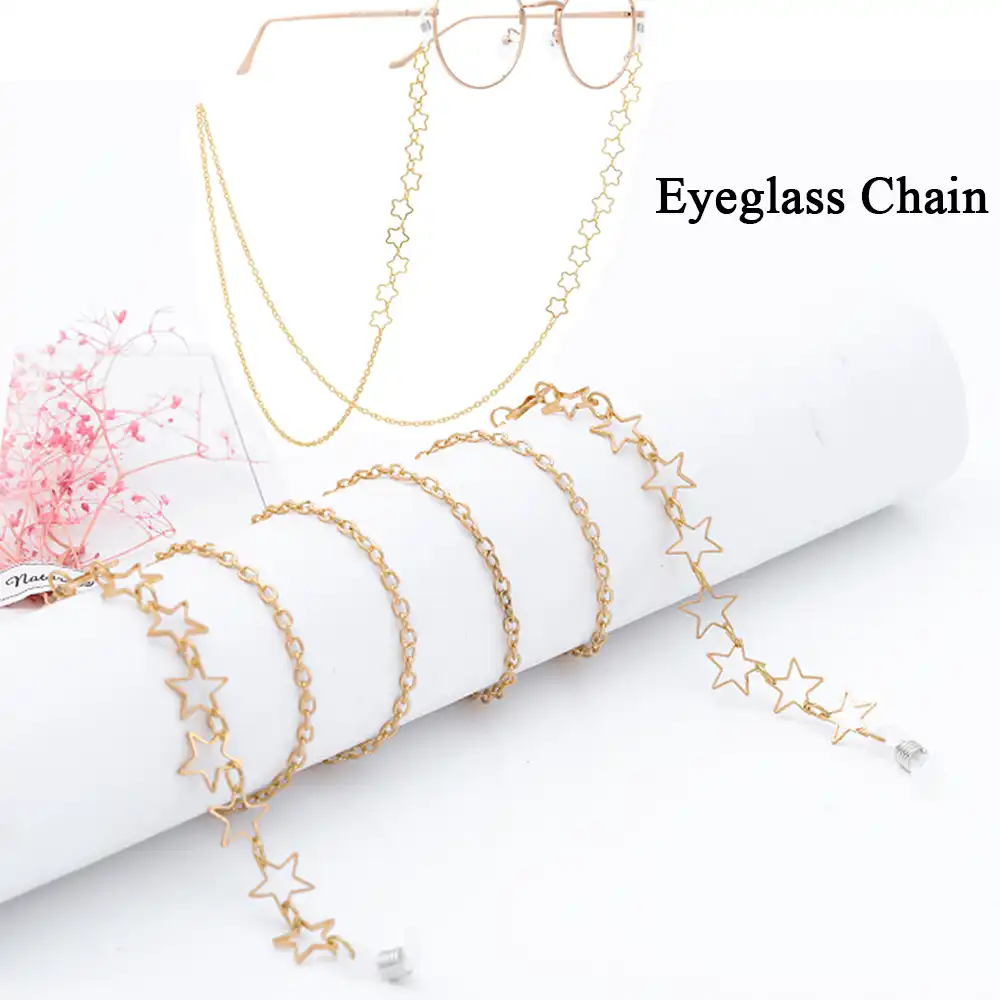 crystal eyeglass chain